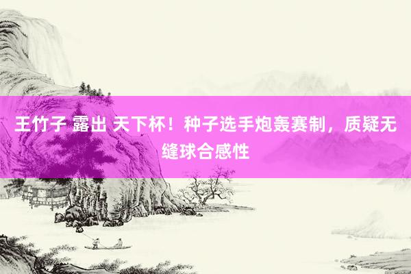 王竹子 露出 天下杯！种子选手炮轰赛制，质疑无缝球合感性