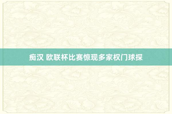 痴汉 欧联杯比赛惊现多家权门球探