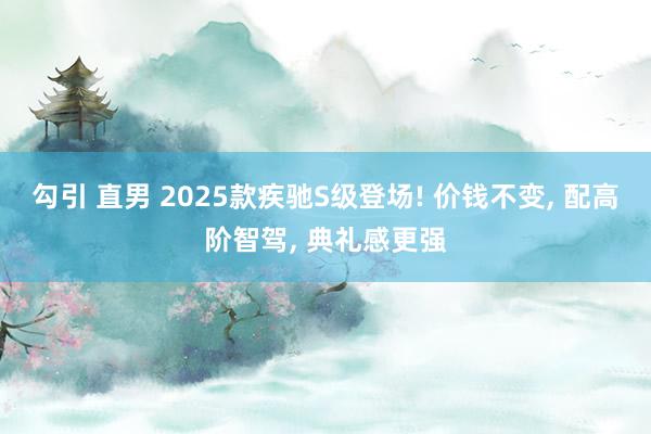 勾引 直男 2025款疾驰S级登场! 价钱不变， 配高阶智驾， 典礼感更强